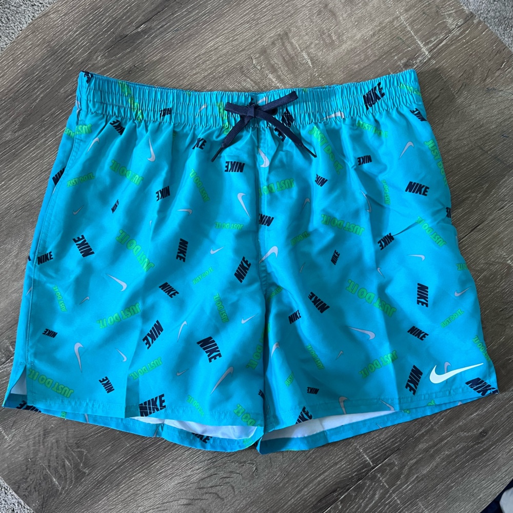 Nike Swim Blue Just Do It Swoosh Trunks Shorts Brand New size Large